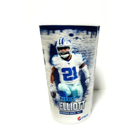 NFL Dallas Cowboys Holographic Cup #4 Prescott #88 Lamb #21 Elliott 32 oz Pepsi - Picture 2 of 8